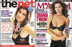 Shania Twain lot TWO magazines 2000 The Net PLUS 2003 MAXIM