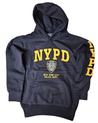 Sudadera con capucha para niños de la policía de Nueva York (209, azul marino y dorado, juvenil, XS) Foto 1 de 2