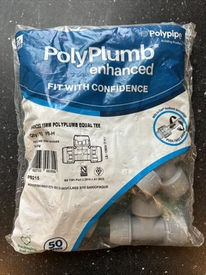15mm Equal Tee’s X10 Polyplumb “enhanced” (pushfit) PB215