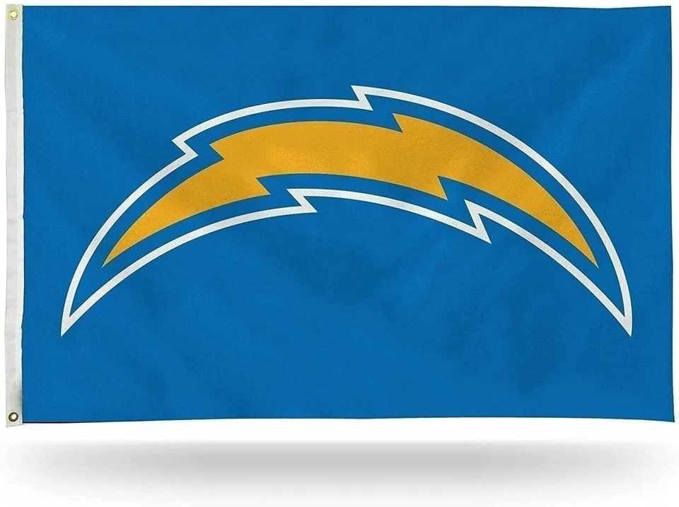 Bandera de los Angeles Chargers, 3x5 pies, una cara, ojales de metal,... Foto 1 de 1