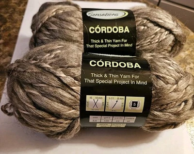 Mezcla Lana Hilo Córdoba Color Taupe 2 Madejas Hecho en Brasil  Foto 1 de 4