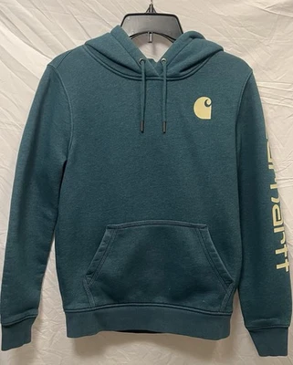 Sudadera con capucha para mujer Carhartt verde pequeña (4-6) Foto 1 de 4