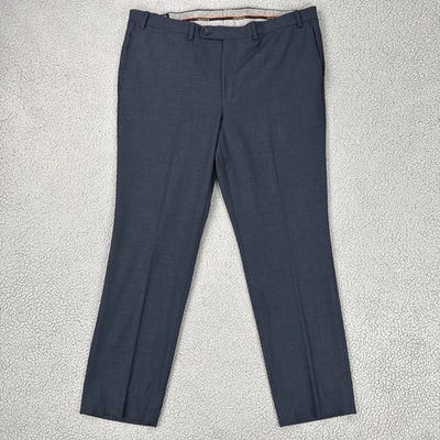 Pantalones de vestir flexibles Riviera by Jack Victor Traveler mezcla de lana para hombre 40R forrados en azul Foto 1 de 4