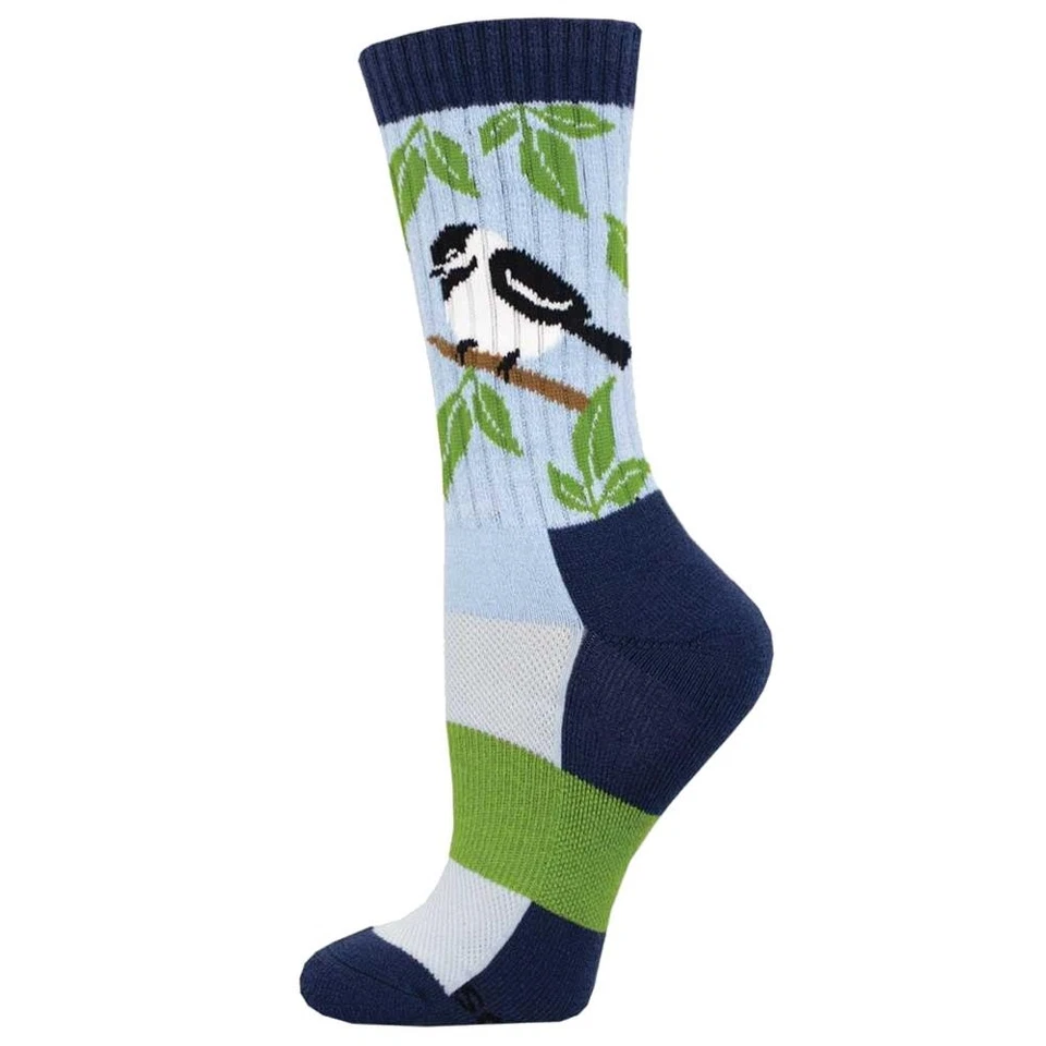 Socksmith Women's Crew Socks Merino Wool Novelty Footwear - Chickadee Bird - Image 1 of 1