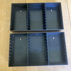 LOT OF 2 CASE LOGIC PLASTIC CASSETTE TAPE HOLDER STORAGE RACK 30 TAPES EACH - Picture 1 of 15