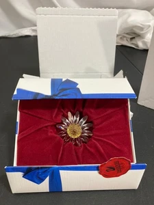 Swarovski Crystal SCS Rinnovamento Regalo Giallo Margherita Fiore con Scatola - Foto 1 di 6