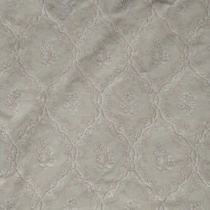 Frette Home Collection Flat Sheet Twin Size Beige Floral Geometric Cotton ITALY - Picture 1 of 6