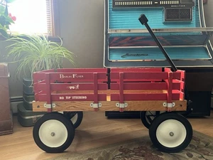 Vintage Berlin Flyer No-Tip Steering Large Wooden Wagon - Picture 1 of 8