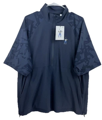 NWT Eastside Golf AOP Shattered ESG Golf Men’s Large Blue 1/4 Zip $135 - Image 1 of 4