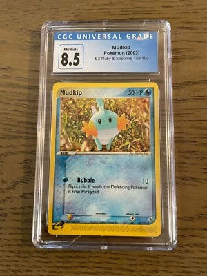 2003 Pokemon Ex Ruby & Sapphire Mudkip CGC Nm/mint+ 8.5 - Image 1 of 2