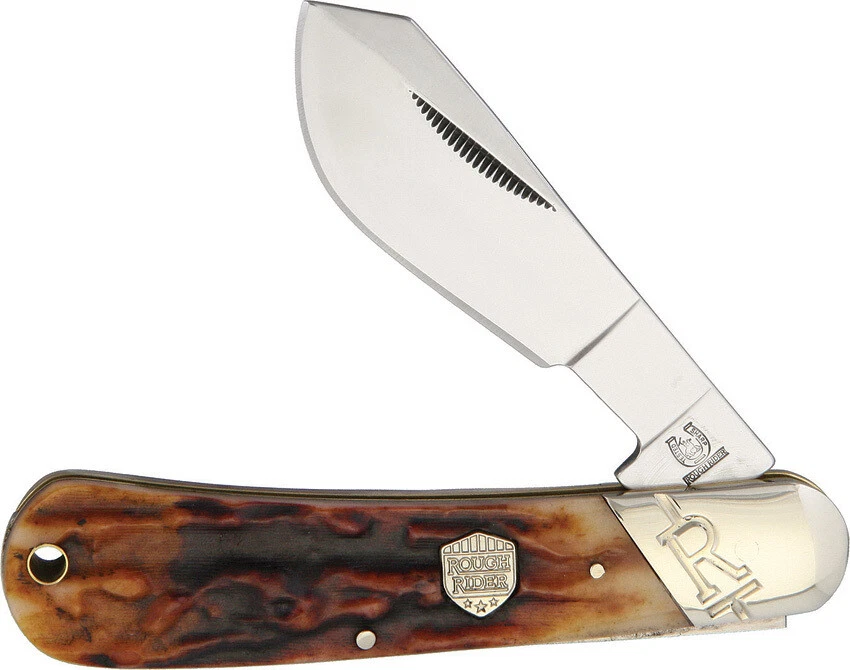 Rough Ryder Knives Cotton Sampler Brown Stag Bone KB146R BROWN STAG BONE /RR1727 - Image 1 of 1