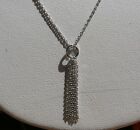 Ring And Tassels Charm Necklace,Silver Or Gold Or Rose Gold Color,Sophisticated