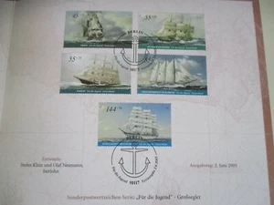 MiNr. 2464 - 68 Großsegler Jugendmarken Jahresgabe 2005 der Dt. Post Philaletie - Bild 1 von 4