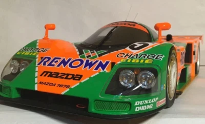 Kyosho 1/12 MAZDA 787B NO. 55 LE MANS Winner Car RENOWN Color Orange/Green Used - Image 1 of 4
