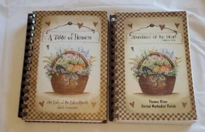 A TASTE OF HEAVEN 2006 & Abundance Of The Heart 2001 Cook Books U. S. A Church - Picture 1 of 9