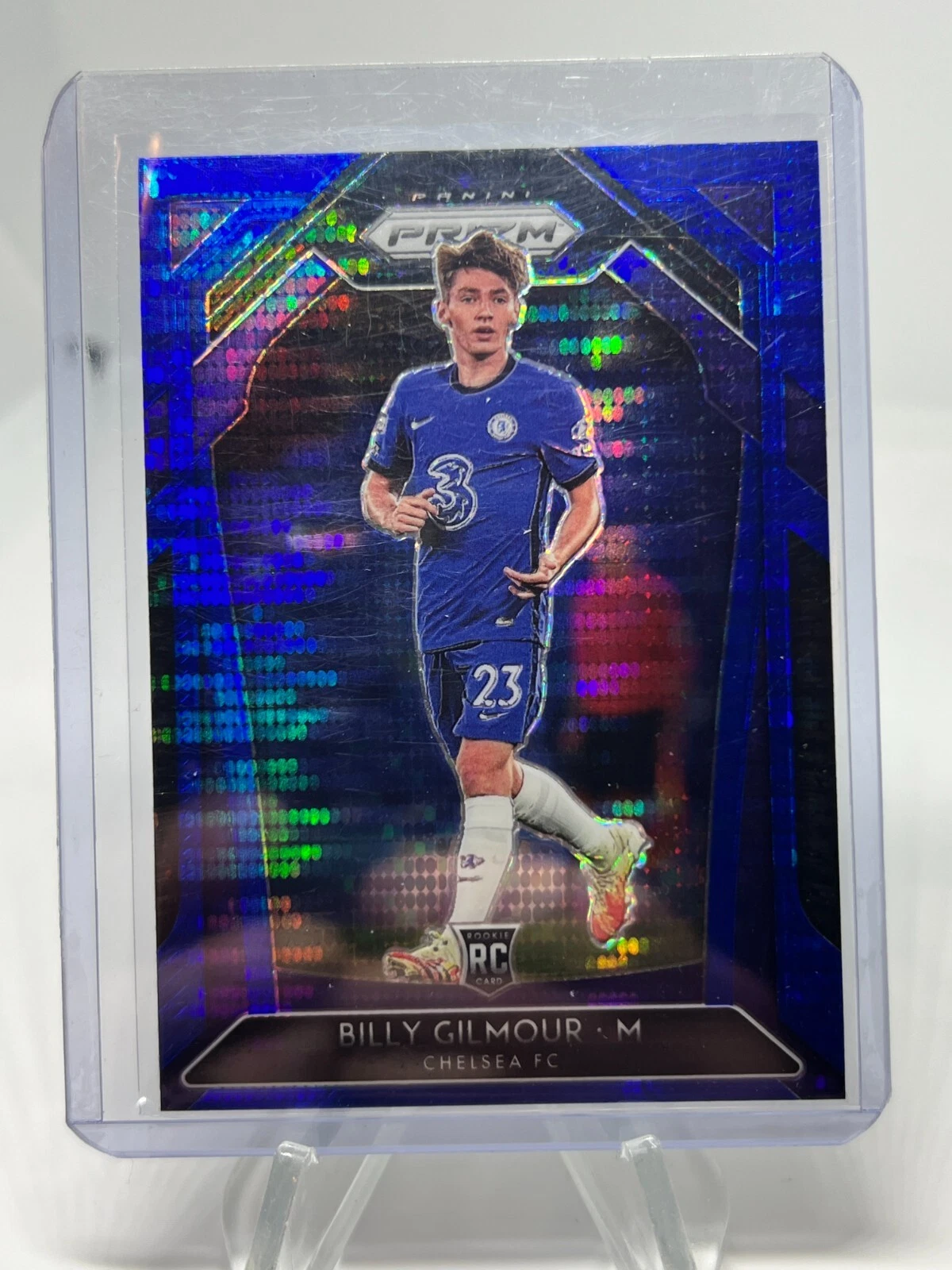 2020-21 Panini Prizm EPL Billy Gilmour RC Blue Pulsar Chelsea