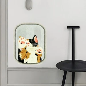 Save The Cat -Cute Tricolor Cat Animal Wall Decal Peek and Stick Vinyl Wallpaper - Picture 1 of 6