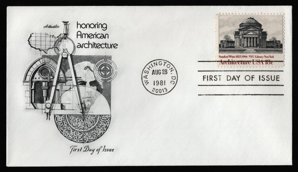 #1928 18c NYU Library, Artmaster FDC **ANY 5=FREE SHIPPING** - Image 1 of 1