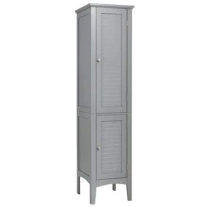 ANGELES HOME Linen Cabinet 14.5"x14.5"x63" Gray Freestanding Narrow Storage - Picture 1 of 3
