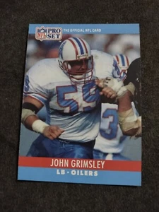 1990 Pro Set #120 John Grimsley Houston Oilers Football Karte - Bild 1 von 2