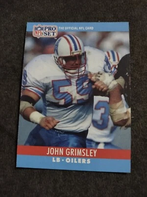 1990 Pro Set #120 John Grimsley Houston Oilers Football Card - Image 1 of 2