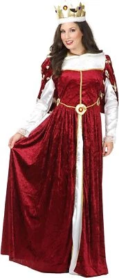Vestido de Reina Medieval Reina Bata Elegante Disfraz Halloween Adulto 2 COLORES Foto 1 de 2