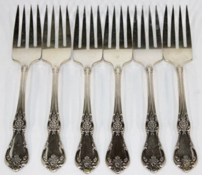 6 piezas Cubiertos tenedores de ensalada Wm Rogers VANESSA-FRANCESCA ONEIDA 1965 plateados Foto 1 de 4