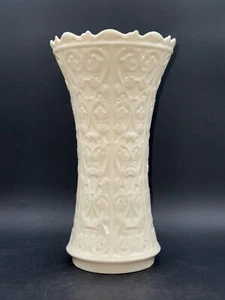 Lenox Porcelain Vase With Embossed Floral Design 11" Tall Made In USA Elegant Cr - Picture 1 of 4