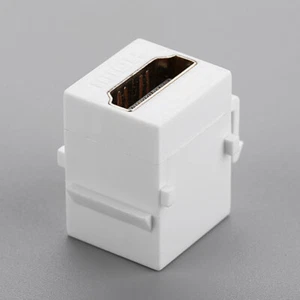 Keystone Jack HDMI HD Module Insert Coupler 180° HDMI Female To Female Connector - Photo 1/6