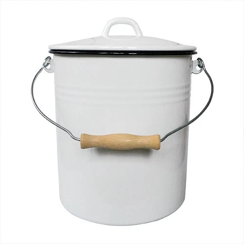 Krüger Mülleimer mit Deckel - Weiß, 10L