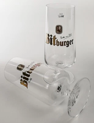 2 x Bitburger Pils Glas "Bitte ein Bit" Biergläser 0,4l Tulpe Pokal Gläser 6041