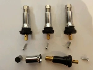 TPMS 20008 Metal Valve Stem 4 Pack Chrome GM Chrysler Jeep Dodge Ford Mustang - Picture 1 of 1