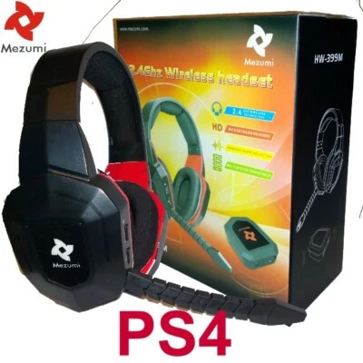 Wireless Gaming Stereo Headphones microphone for PS4 Playstation Noise reduction - Image 1 of 4