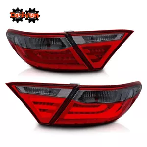 FOR 2015-2017 TOYOTA Camry LED Taillights Red Smoked Housing LE SE CE TRD - Picture 1 of 4