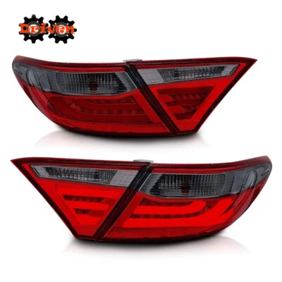 FOR 2015-2017 TOYOTA Camry LED Taillights Red Smoked Housing LE SE CE TRD - Image 1 of 4