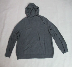 INC International Concepts Hoodie Sweatshirt Mens XL Gray Textured Zipper Preppy - Picture 1 of 10