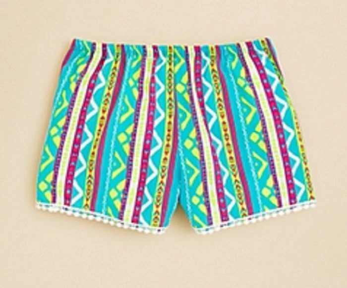 Pantalones Cortos Vintage Havana Niñas Estampado Neón, Turquios, Medianos Foto 1 de 1