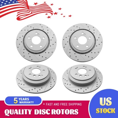 Front Rear Brake Rotors For 2017 2018 2019 - 2024 Honda Pilot Ridgeline Passport - Изображение 1 из 4