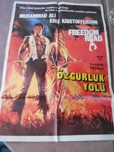 Cartel de película de carretera 1978 importado de Turquía Freedom leyenda del boxeo Muhammad Ali - Imagen 1 de 3