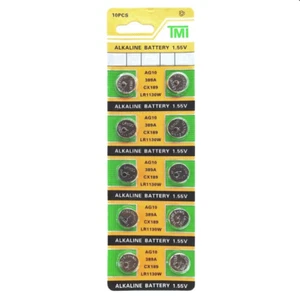 10PCS AG10 LR1130 SR1130 389A LR54 189 389 SR54 1.55V Alkaline Battery For Watch - Picture 1 of 2