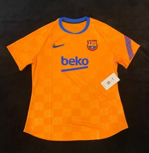Women’s FC Barcelona 2021/22 orange Pre-Match Jersey by Nike Size Large. La Liga - Picture 1 of 13