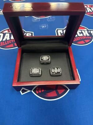 Oakland/LA Raiders 3pc Replica Super Bowl Championship Ring Set with Display Box - Image 1 of 4