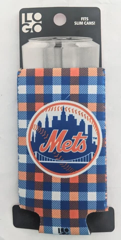 New York Mets Slim Can Cooler, MLB Coozie Koozie Coolie Cover