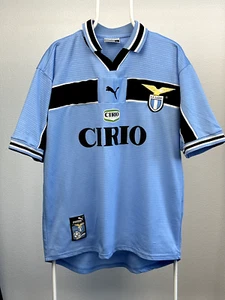 Rare FC Lazio Home 1998 1999 2000 Soccer Jersey Puma Vintage Shirt size XL - Picture 1 of 16