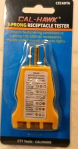 Probador eléctrico tomacorriente receptáculo buscador de cables defectuoso enchufe de pared codificado por colores - Imagen 1 de 2