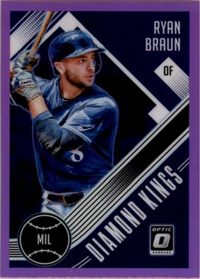 2018 Donruss Optic Pink #16 Ryan Braun DK - BB - Image 1 of 2