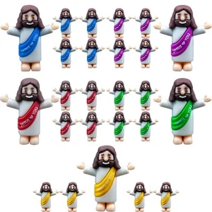 25 Pezzi Figurine Piccolo Gesù Gesù Ti Ama Figurine Tascabile Miniatura - Foto 1 di 6