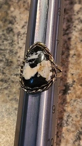 Beautiful White Buffalo Sterling Silver Ring  (1) - Picture 1 of 15