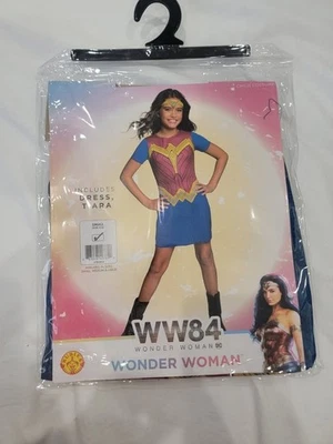 WW84 Vestido Mujer Maravilla Tiara Niño Disfraz S 4-6 Foto 1 de 4