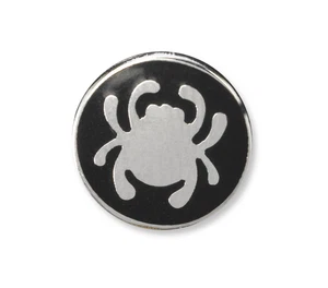 Spyderco Lapel Pin Silver and Black Bug Logo Enamel BUGPIN - Picture 1 of 1